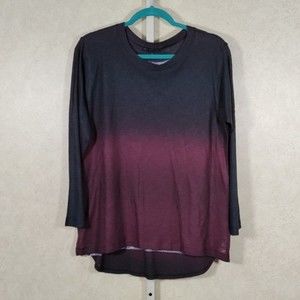 Nally & Millie Black and Burgundy Ombre Sweater